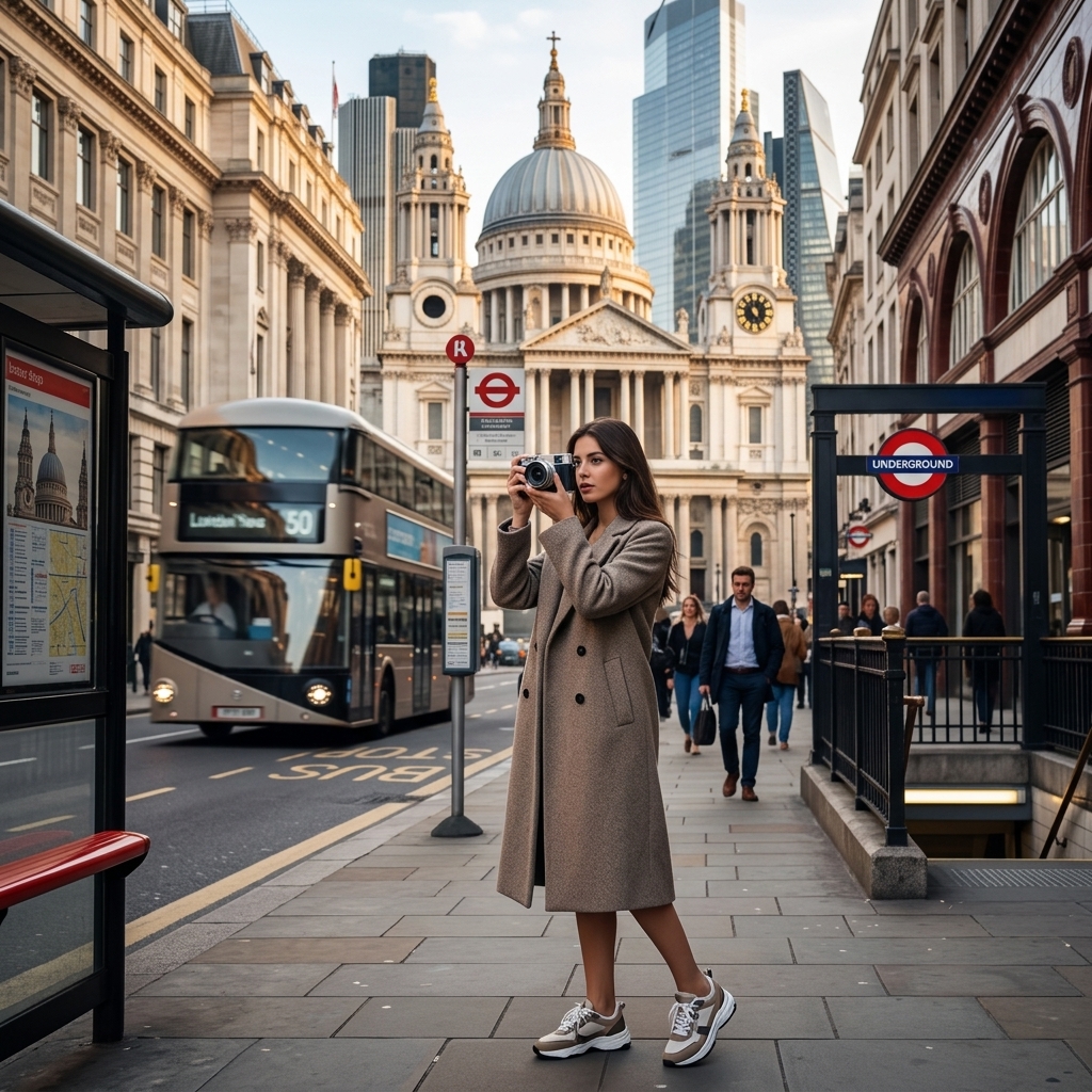 City Landmarks Between Train Stops