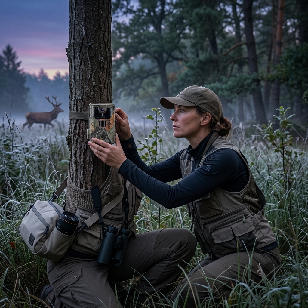 Following Deer Before Sunrise