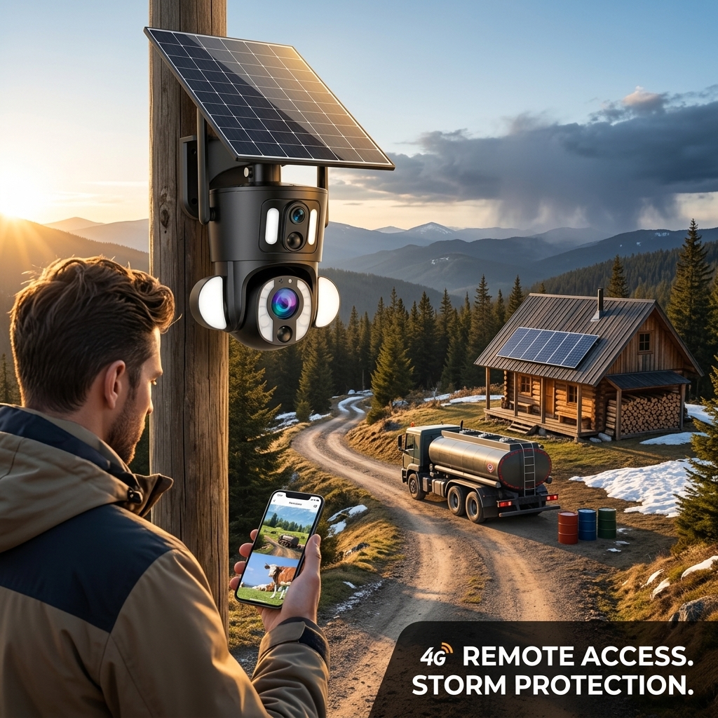 Checking An Off-Grid Cabin