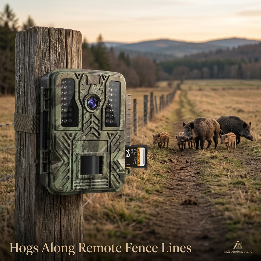 Hogs Along Remote Fence Lines