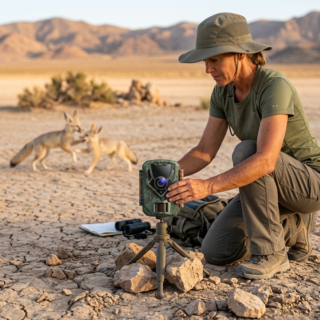 Watching Foxes On Desert Flats