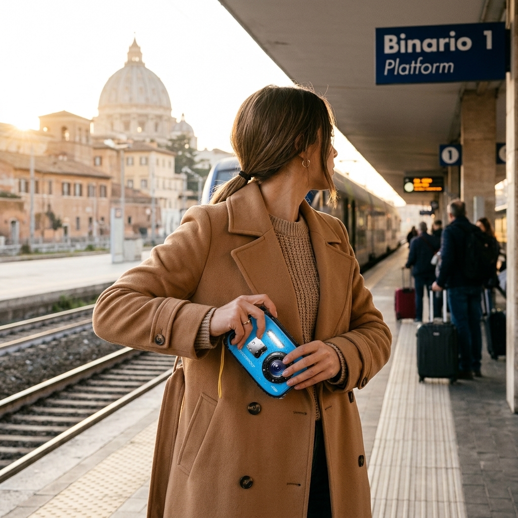 Sunrise Train Platform In Rome