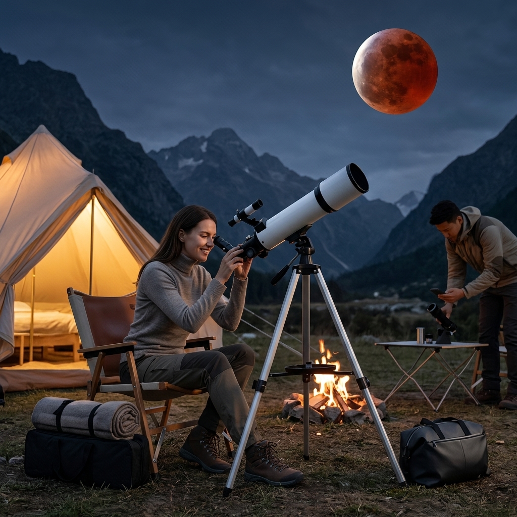 Campsite Lunar Eclipse Watch