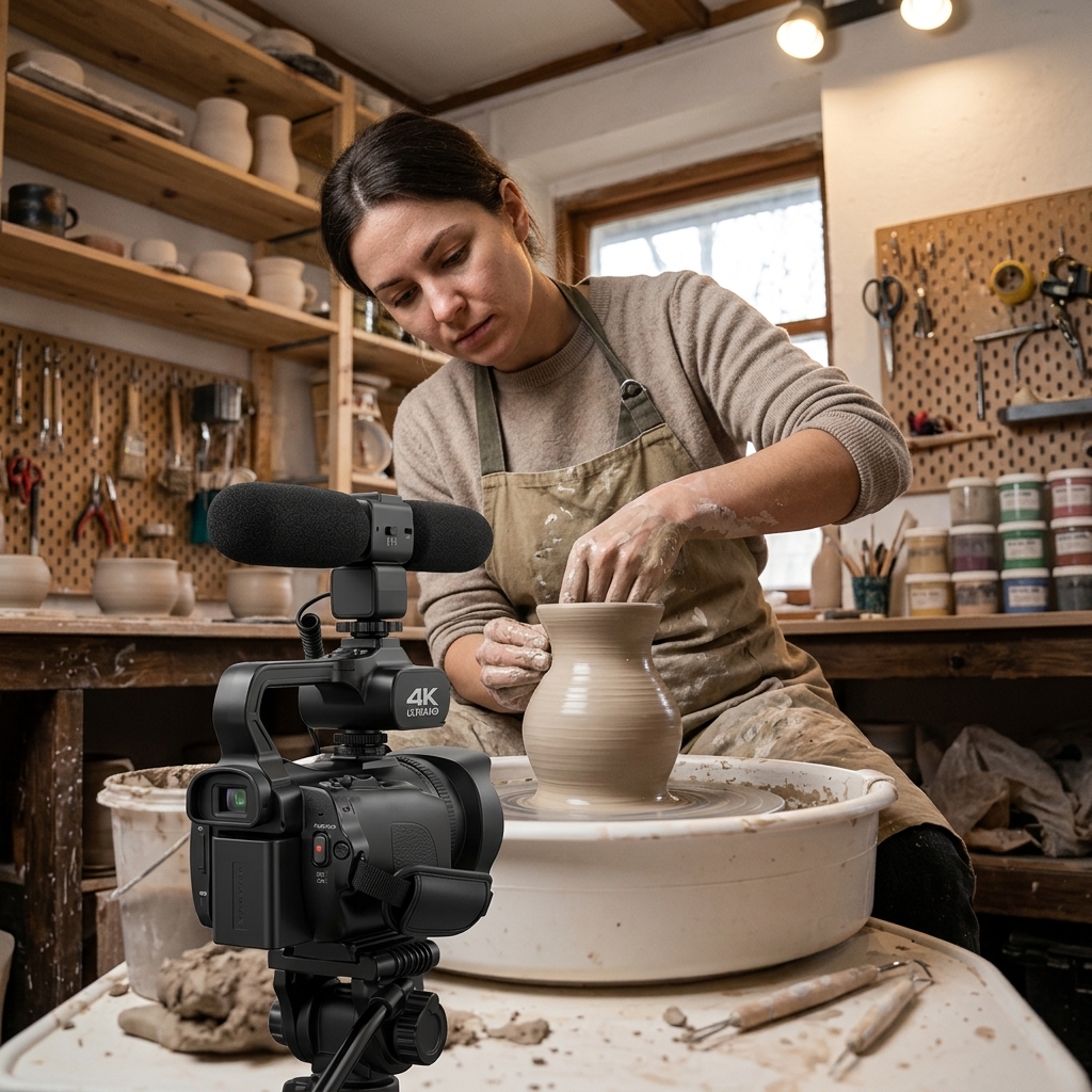 Recording Pottery In A Workshop