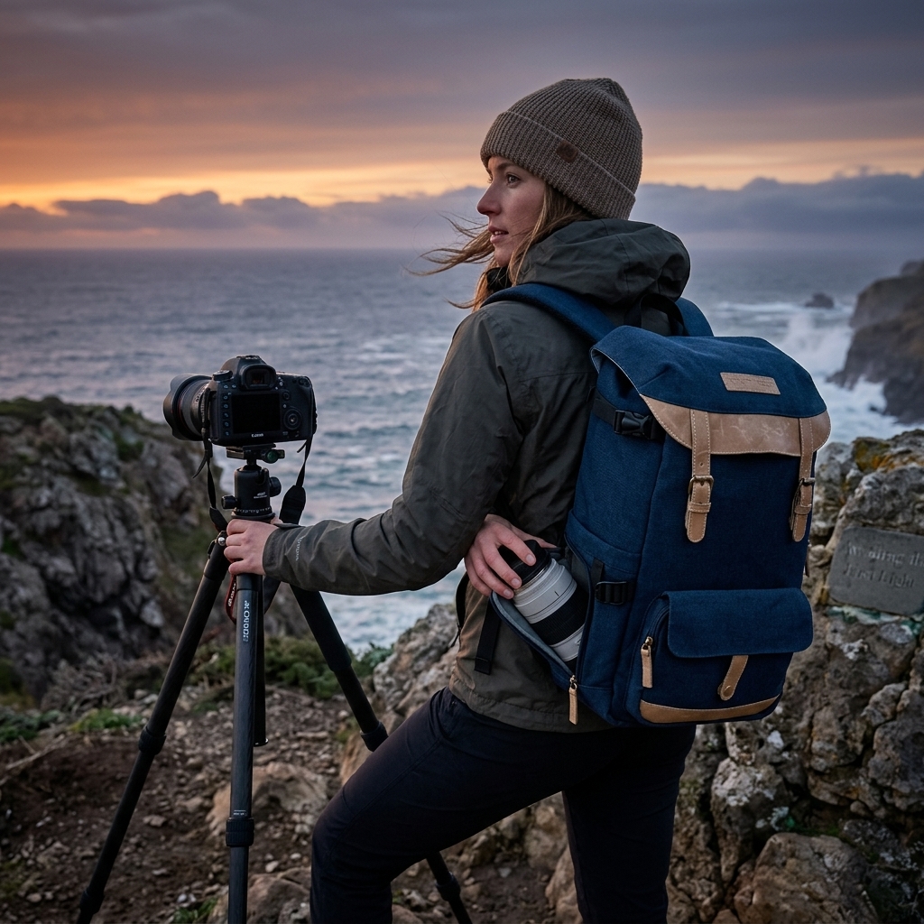 Waiting For Sunrise On Cliffs