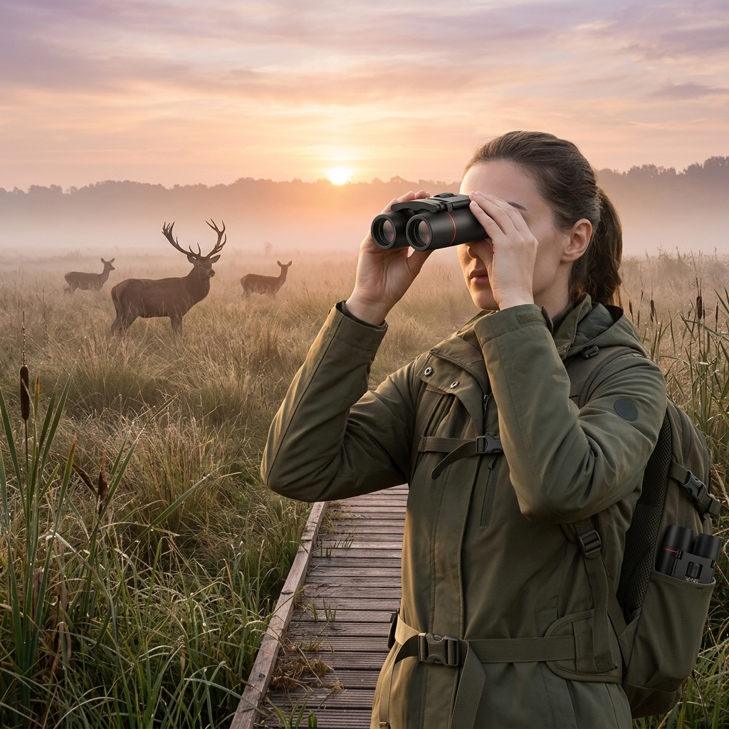 Dawn Deer Search At The Marsh