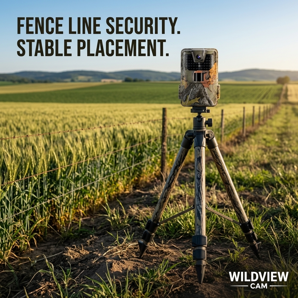 Checking Fence Lines Near Crops