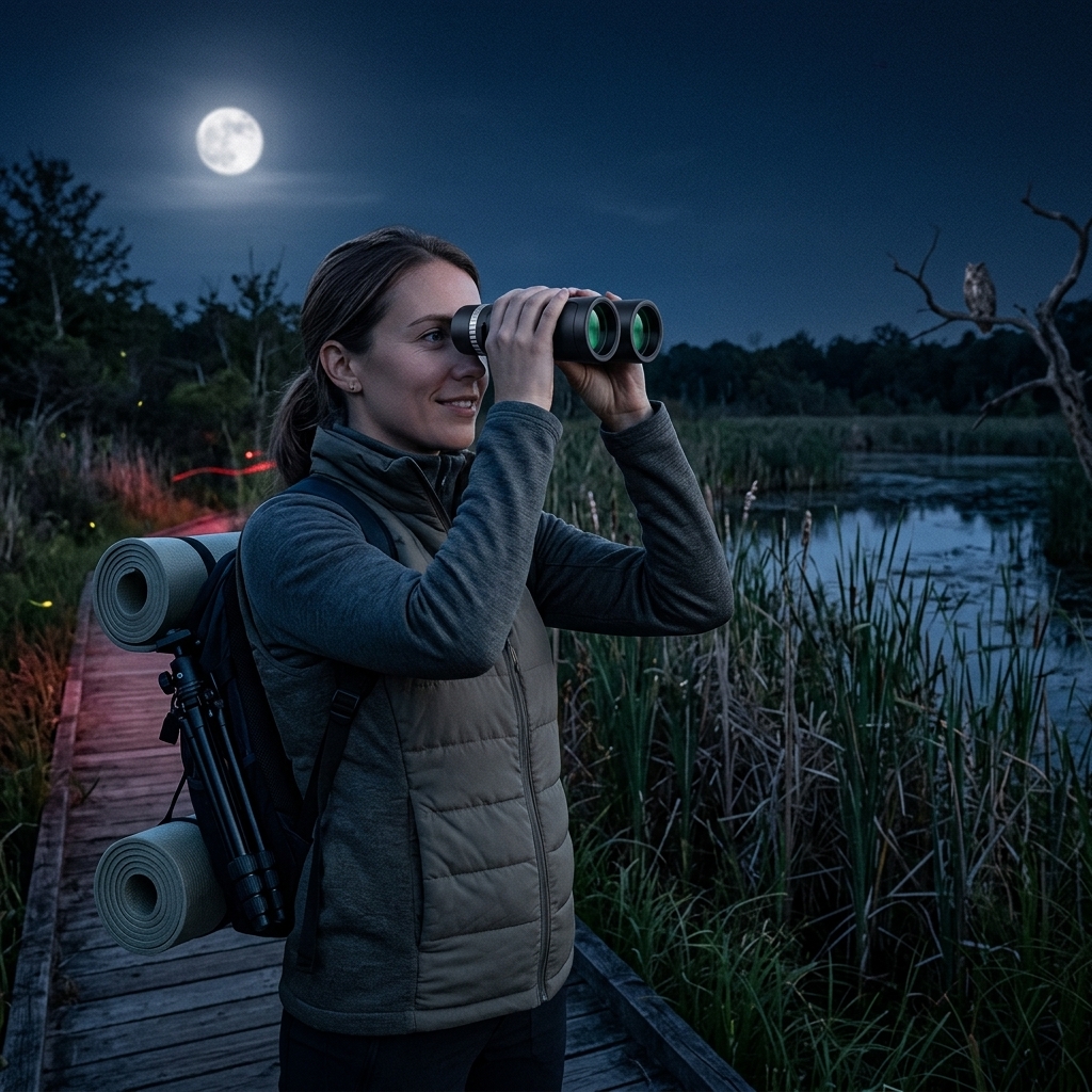 Owl Spotting Near Wetlands
