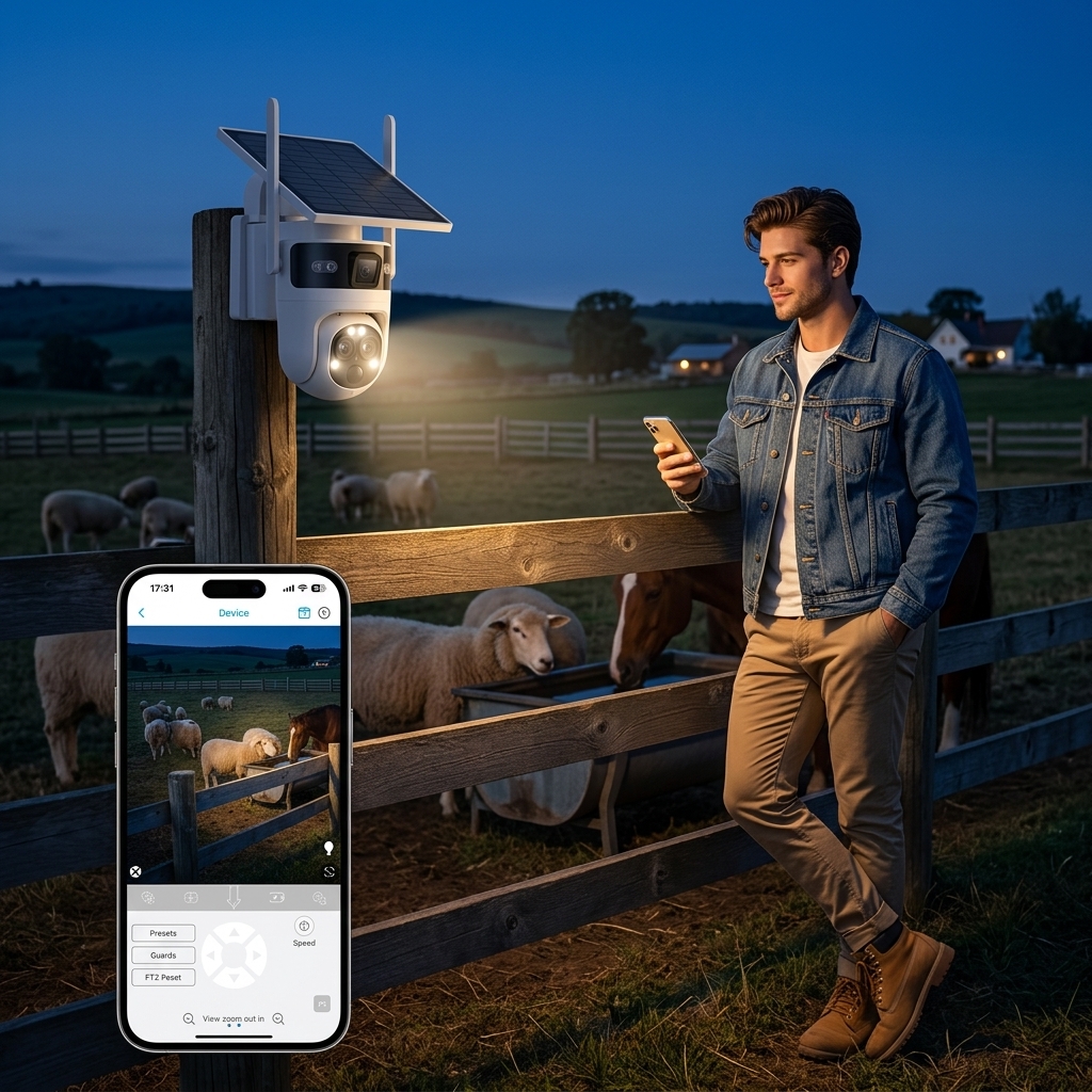 Checking Livestock After Sunset