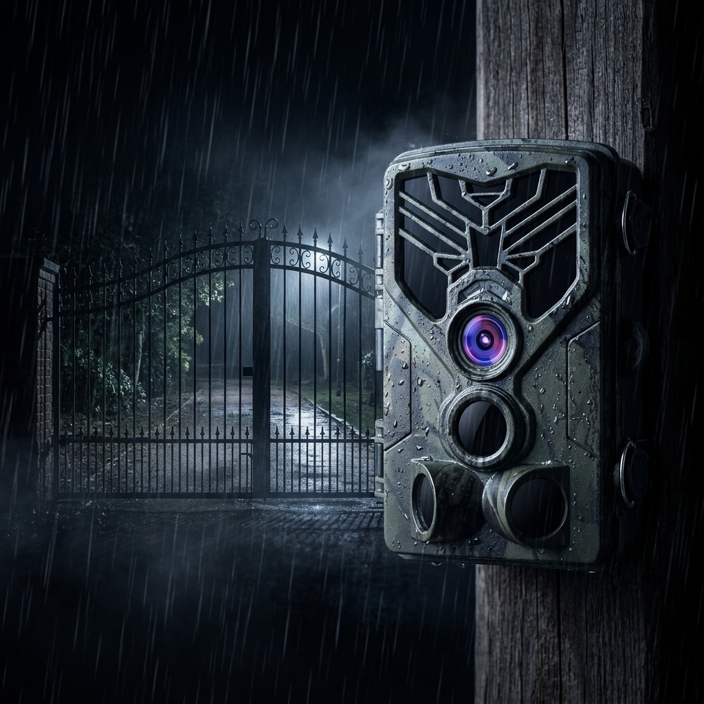 Watching A Gate In Rain