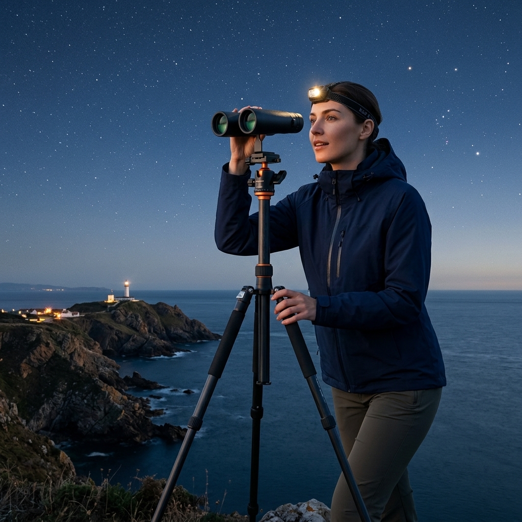 Coastal Lookout Under Clear Skies