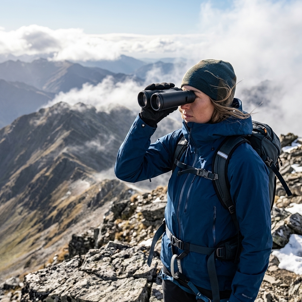 Glassing From A Windy Summit