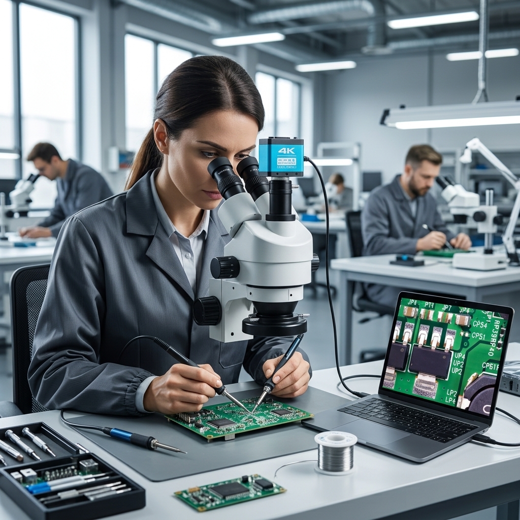 Factory Bench Solder Inspection