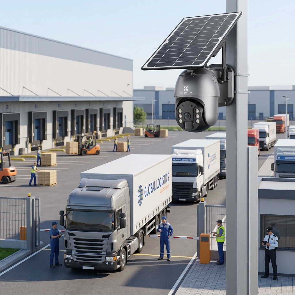 Truck Arrivals At Warehouse Gate