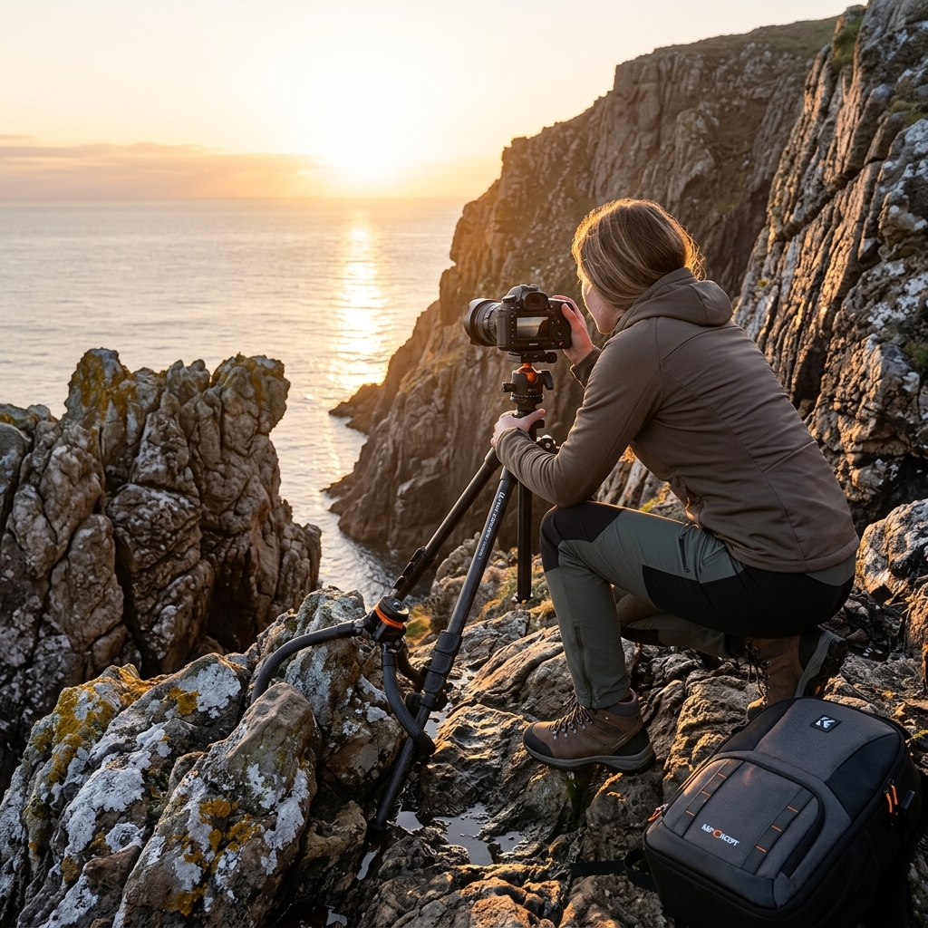 Shooting Cliffside Textures At Sunrise