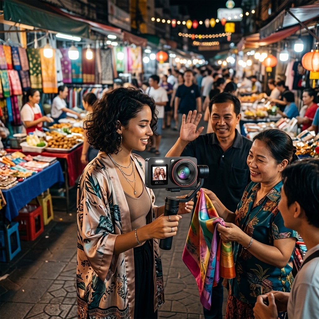 Going Live At A Street Market