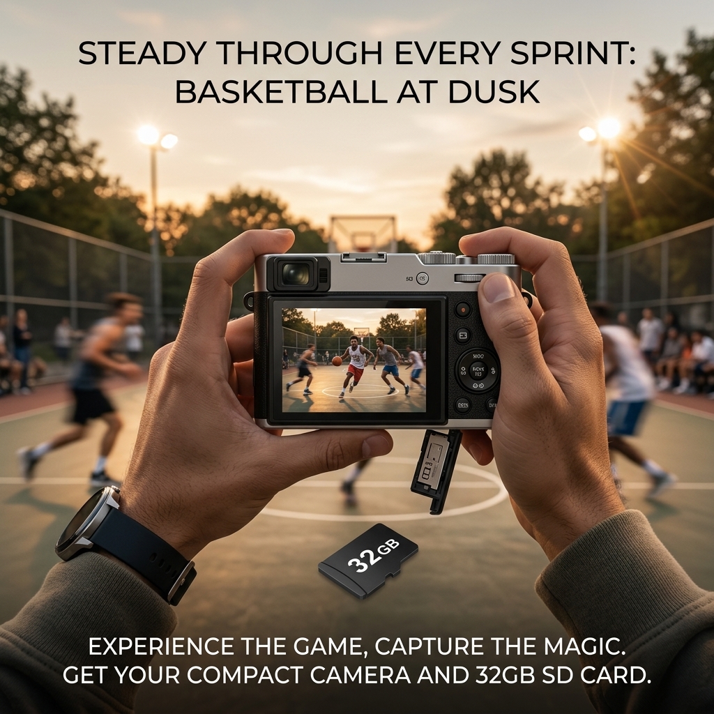 Basketball Game At Dusk