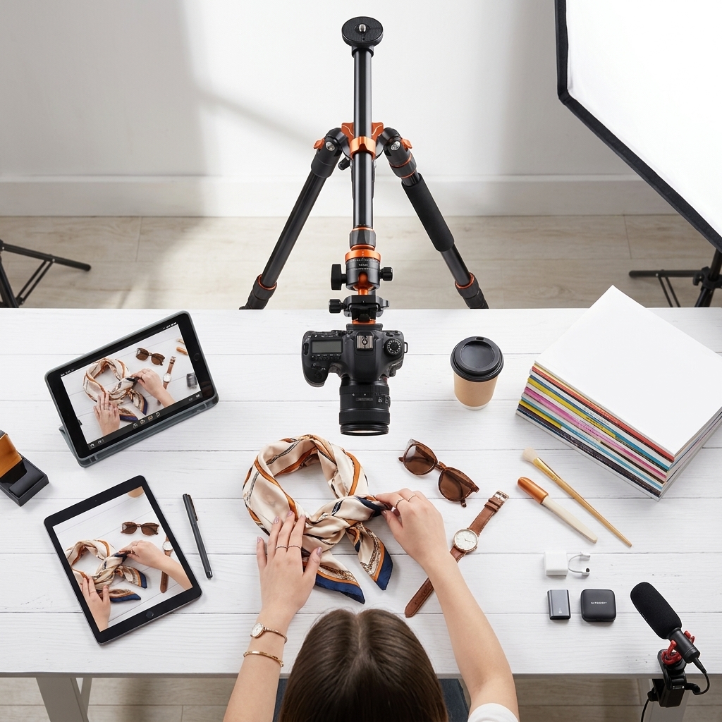 Flat Lay Tutorial Filming