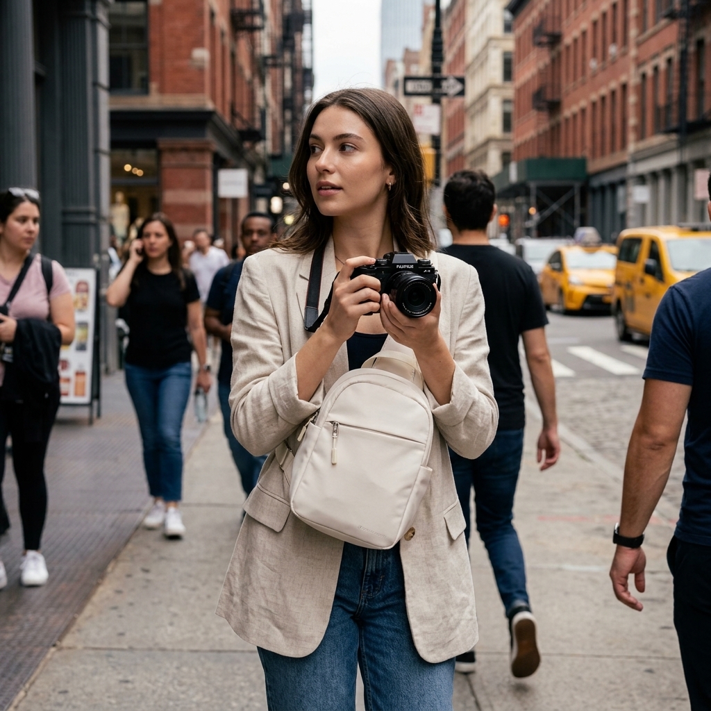 Busy Sidewalk Candid Moments