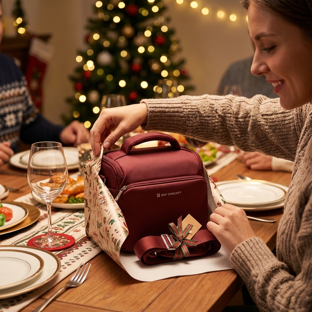 Wrapping A Present At Dinner