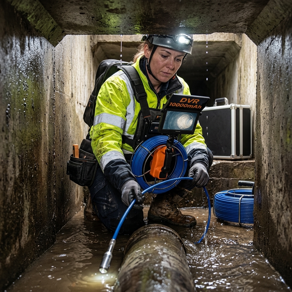 Flooded Drain Line Inspection
