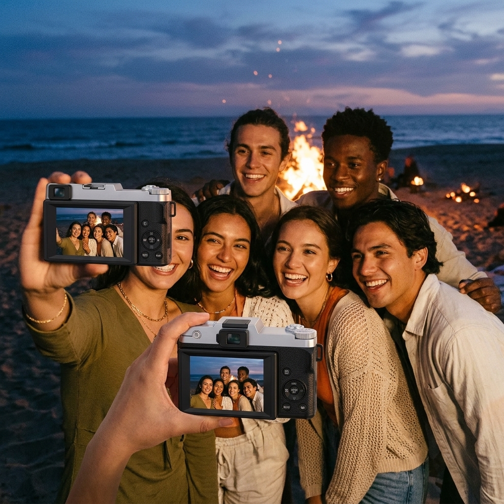 Beach Bonfire Group Photos