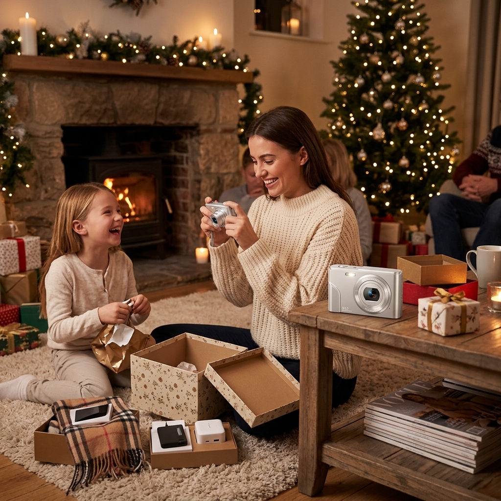 Christmas Morning By The Fireplace