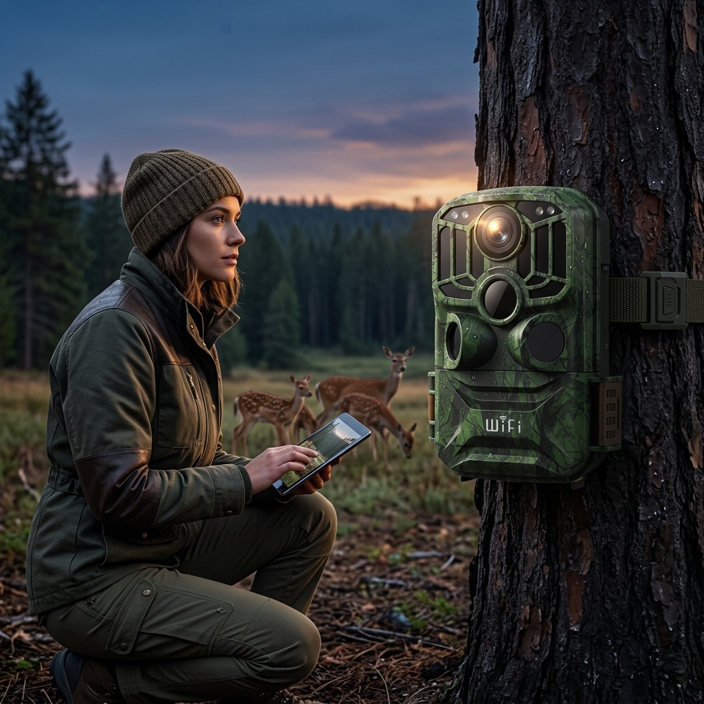 Watching Deer Near The Tree Line
