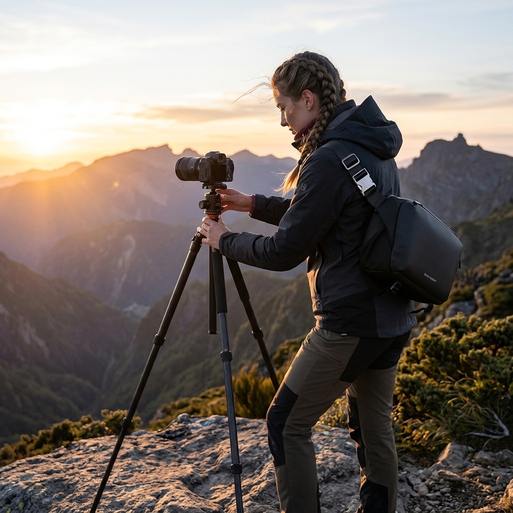 Sunrise Overlook With Tripod
