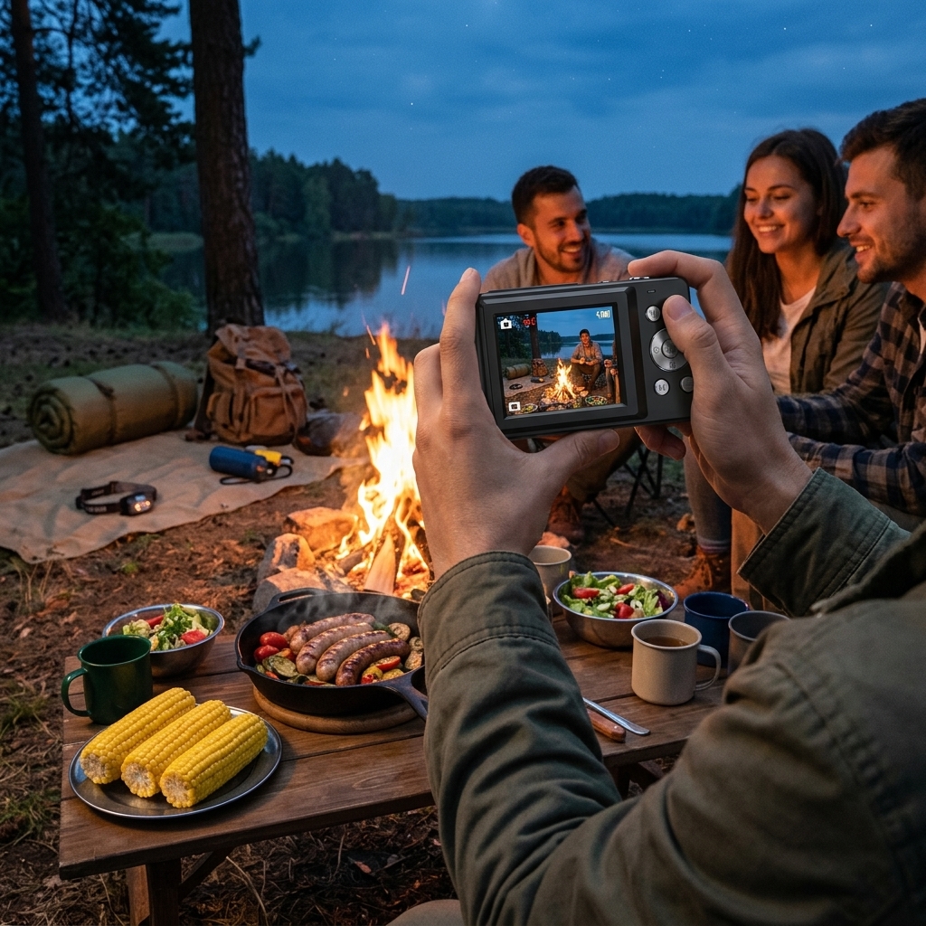 Campfire Dinner After Sunset