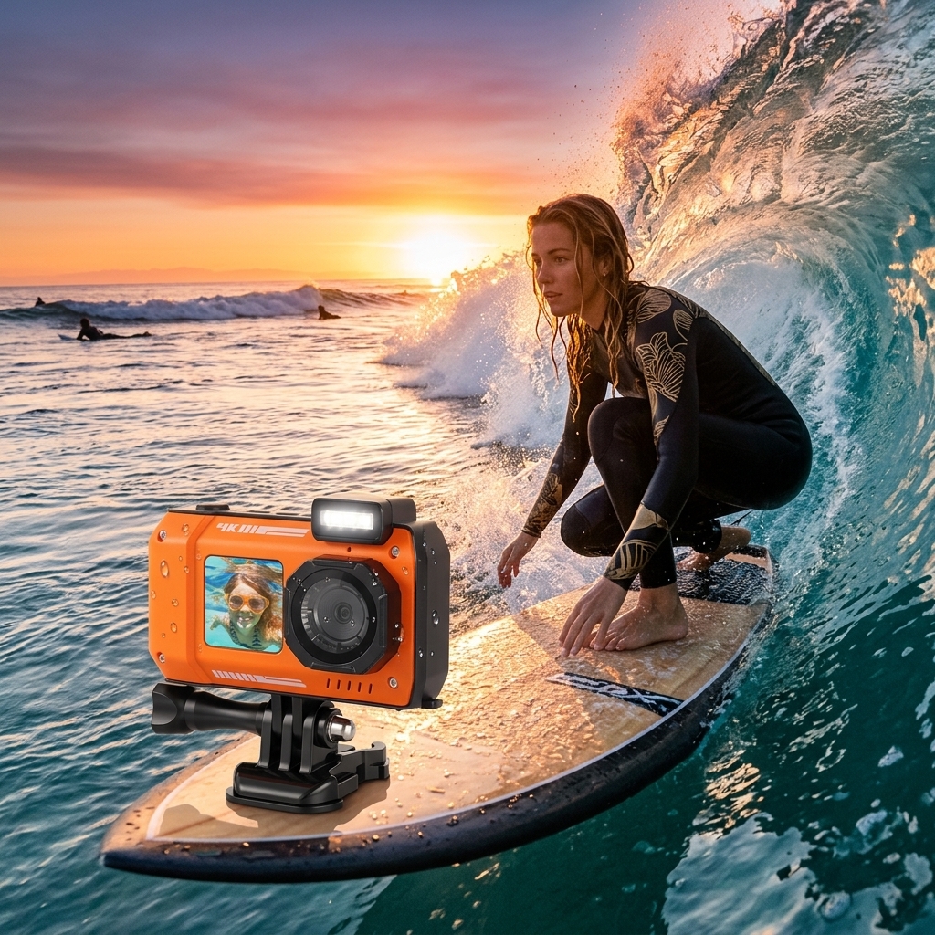 Catching Waves At Sunrise