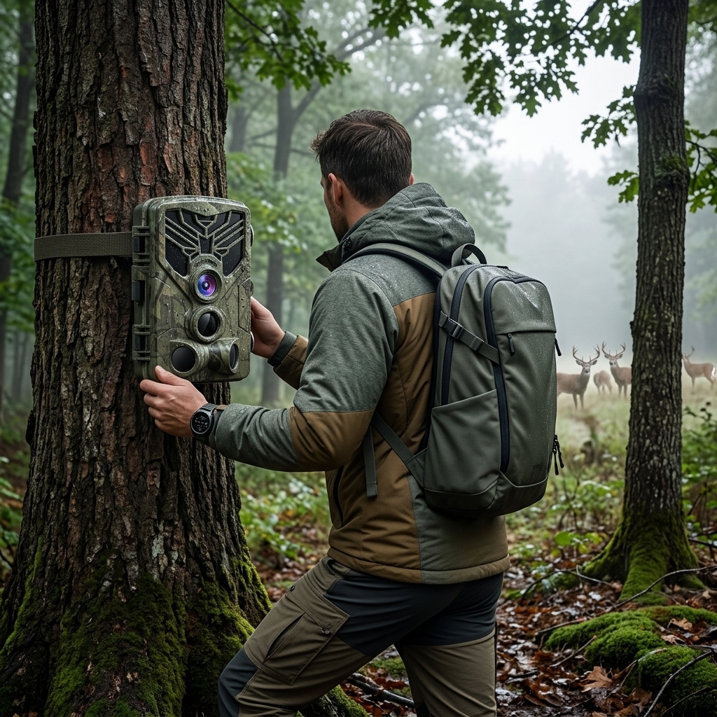 Watching Deer Near Tree Line