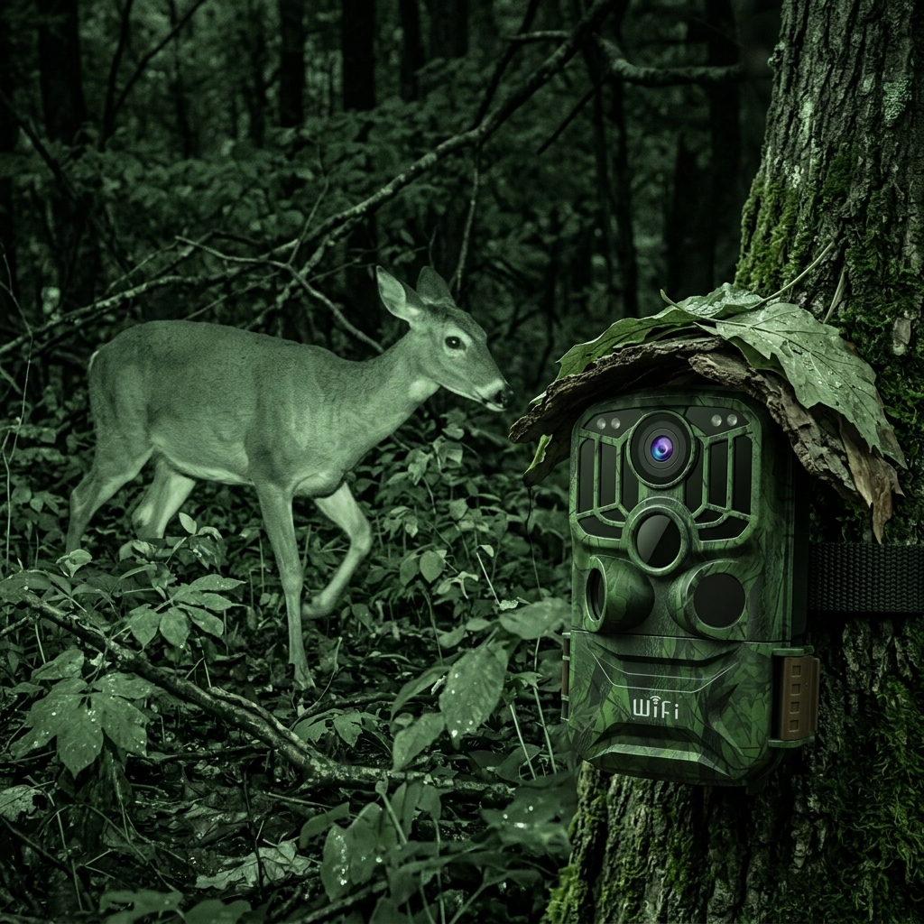 Deer Checks In Dense Woods