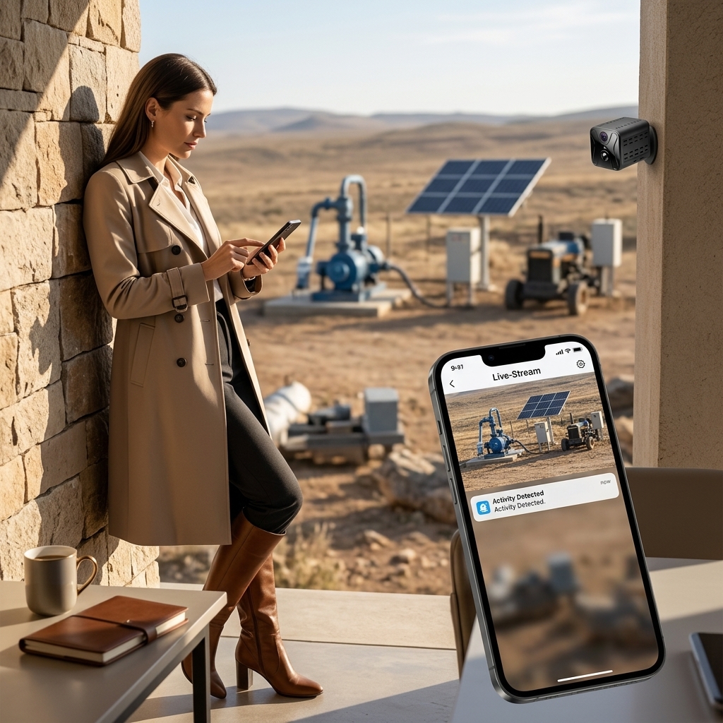 Checking Equipment At Distant Property