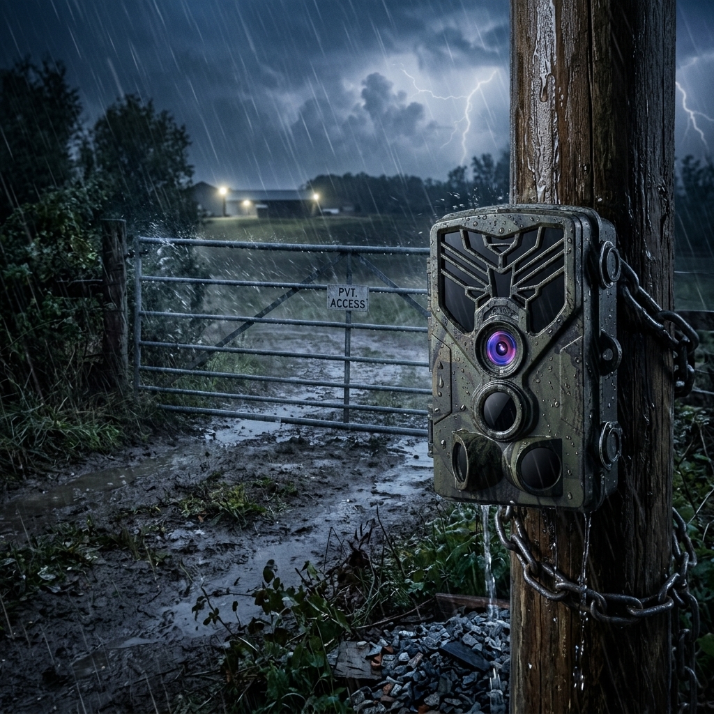 Stormy Gate Watch At Night