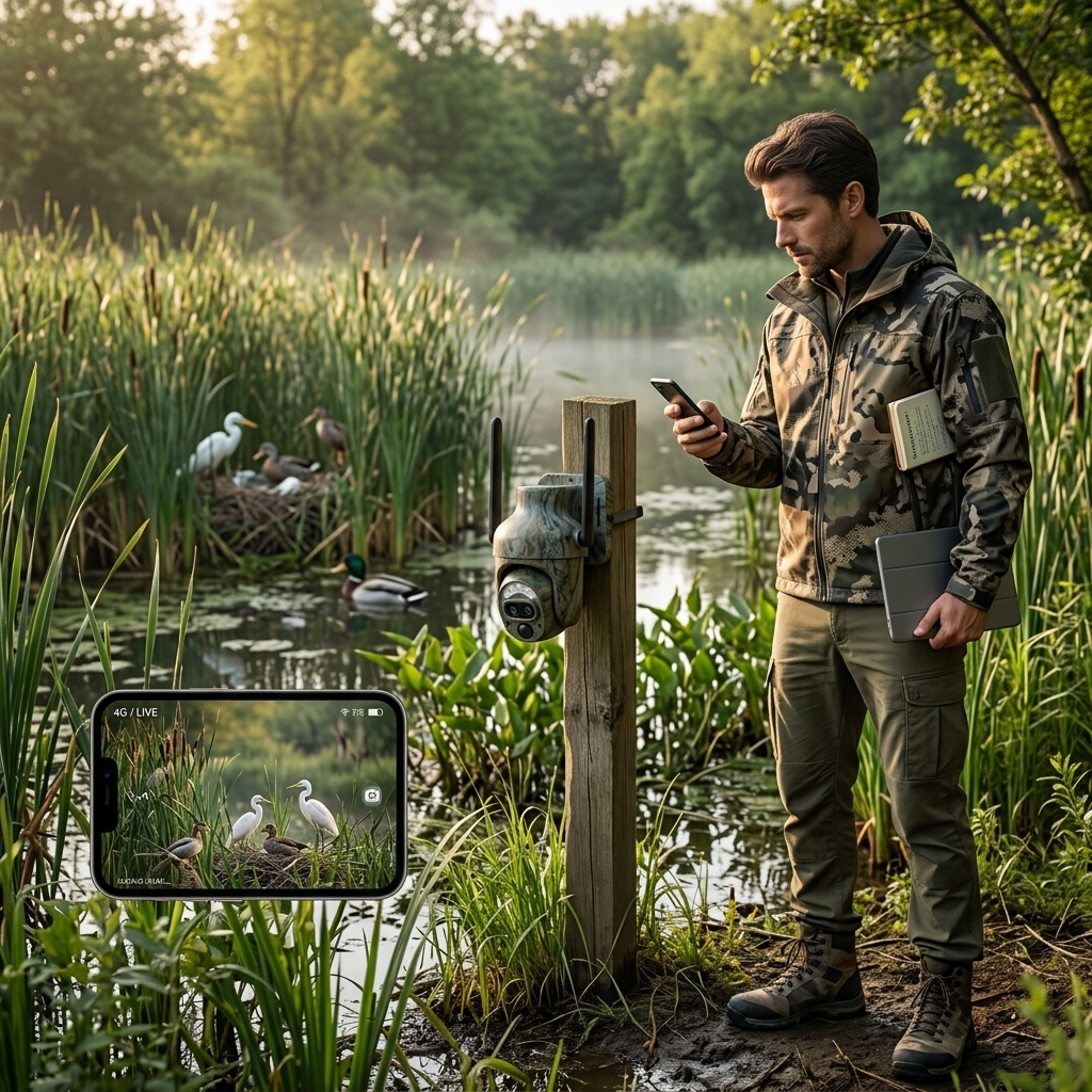 Watching Nesting Activity Near Marsh