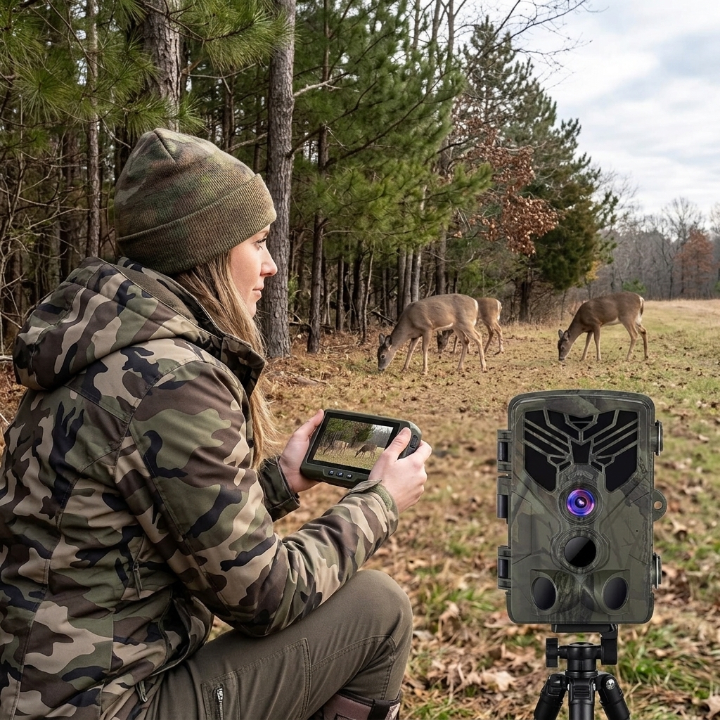 Watching Deer Near The Tree Line