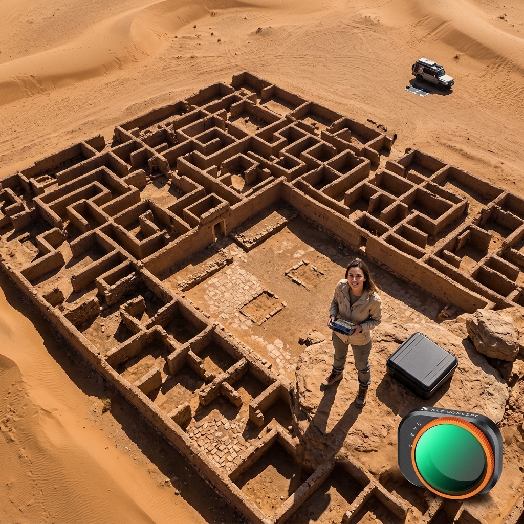 Desert Ruins From Above